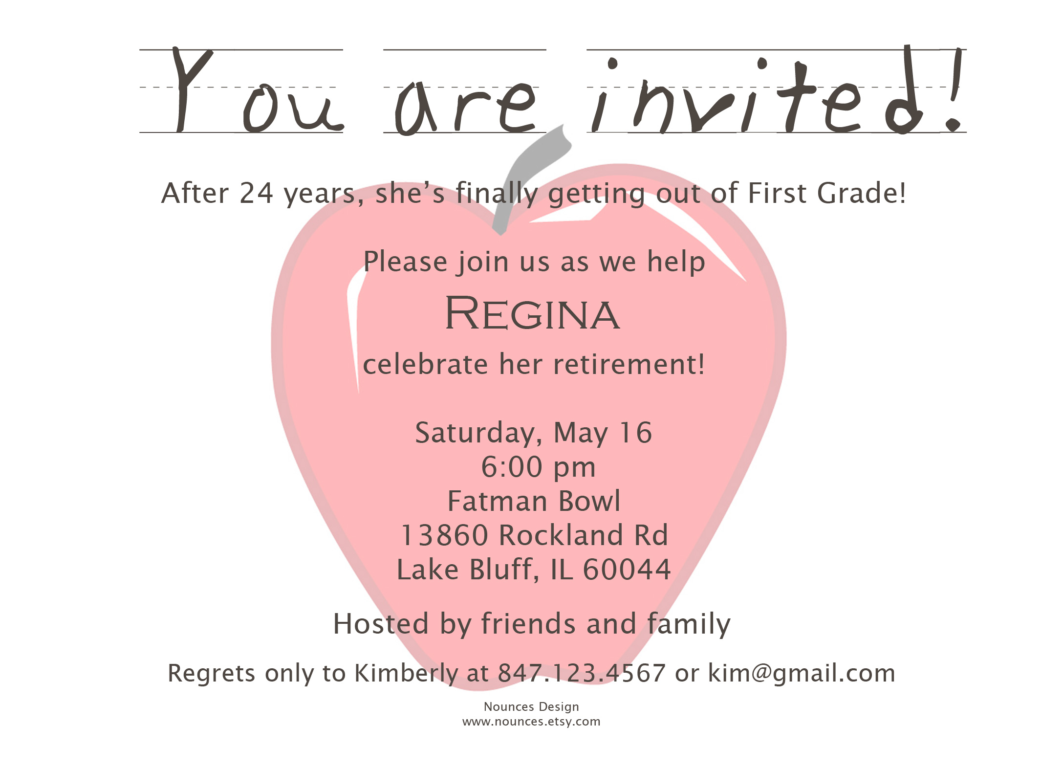 teacher retirement invitations