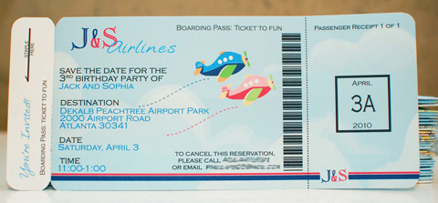 Airplane Birthday Invitation Airplane Ticket Party Invite Boy 